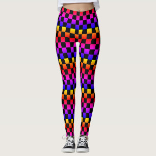 à damiers Leggings