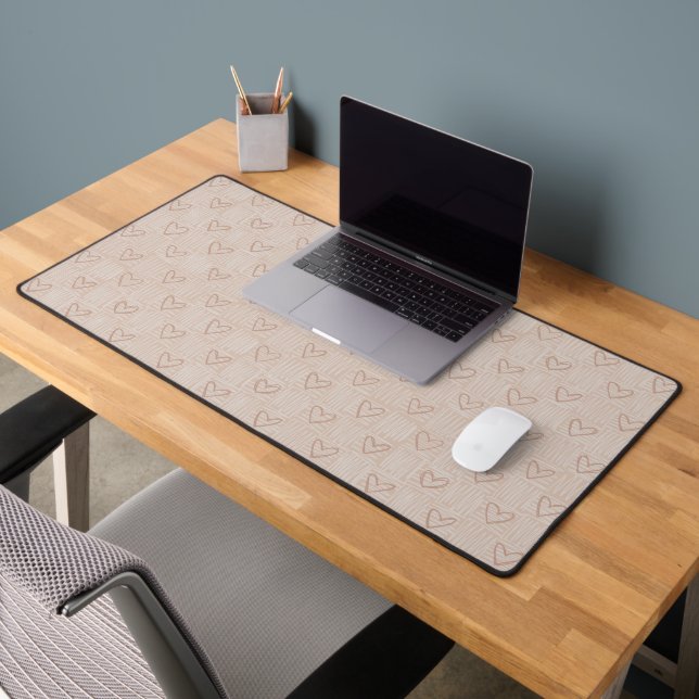 À damiers moderne neutre coeur beige motif (Bureau 2)