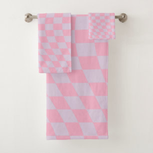 à damiers Motif Lilac Pink Check Checkerboard