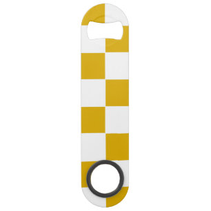 à damiers moutarde jaune et blanc