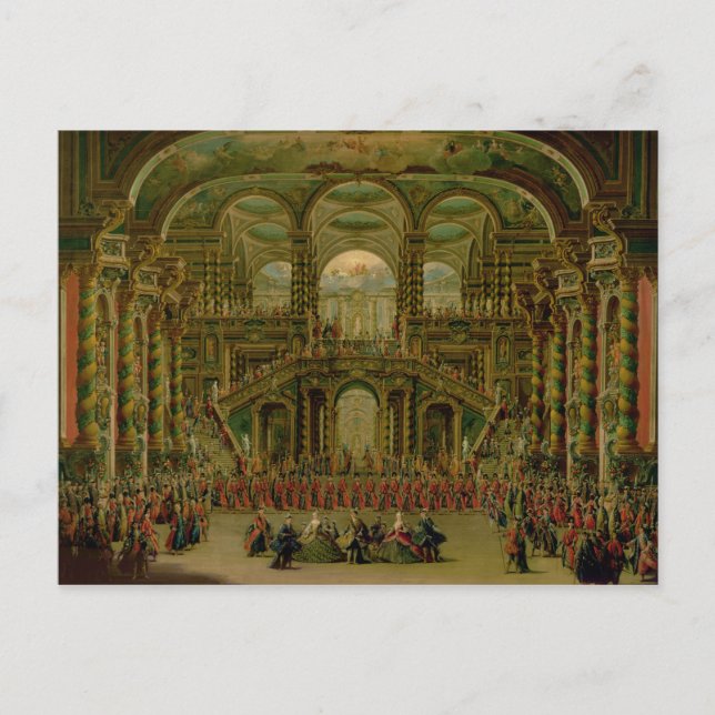 A Dance in a Baroque Rococo Palace Postcard (Front)