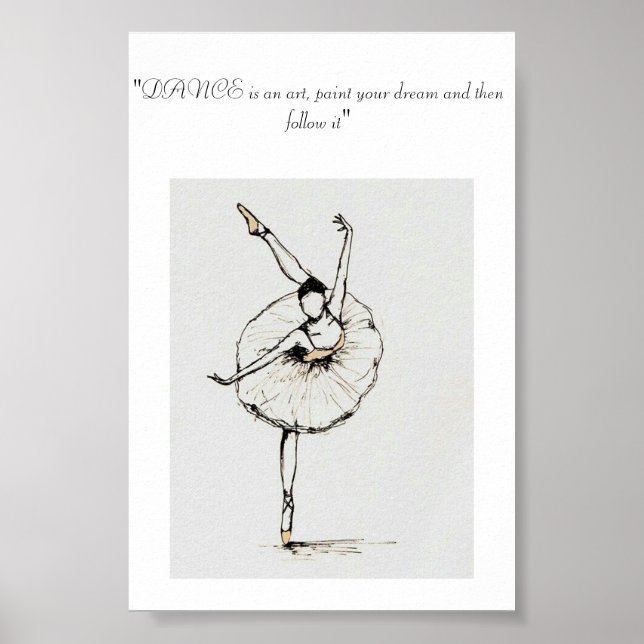 A dance picture with a dance quote poster (Front)