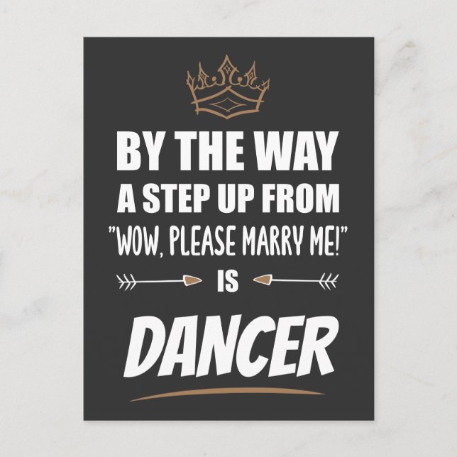 A Dancer is the Ultimate in Appeal. Funny Gift Postcard (Front)
