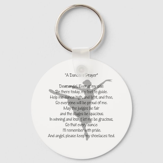 A Dancer's Prayer Dance Keychain(s) Keychain (Front)