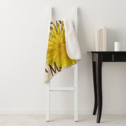 A Dandelion 1 | Typography Scattered Monogram Sherpa Blanket