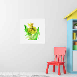 A dandelion Fairy watercolor painting Poster