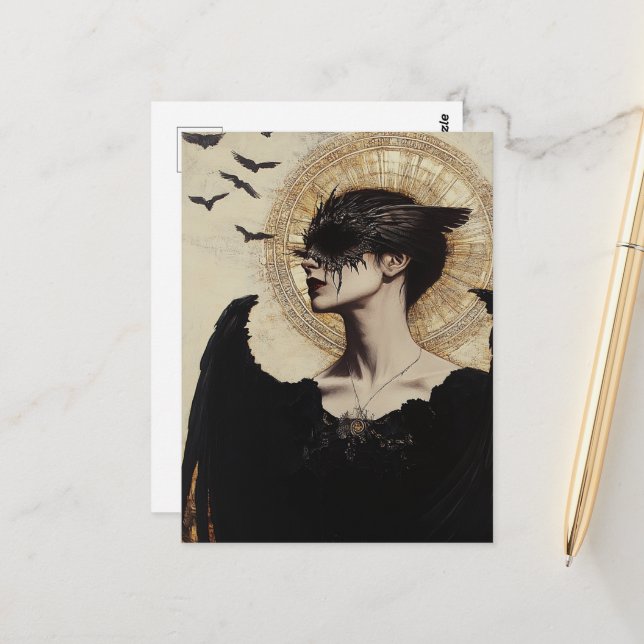 A dark angel postcard (Front/Back In Situ)