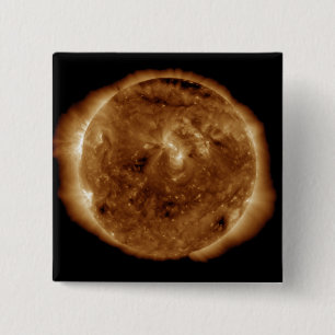 A dark rift in the sun's atmosphere 2 inch square button