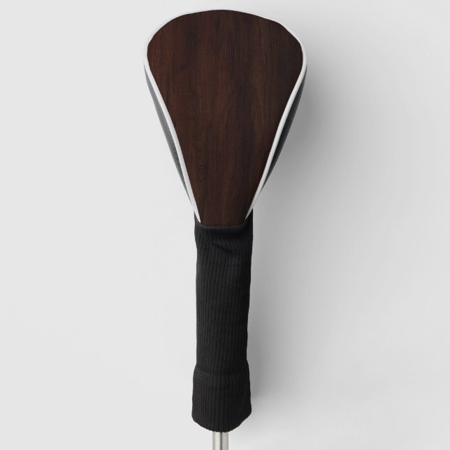 A Dark Wood Background Golf Head Cover (Front)