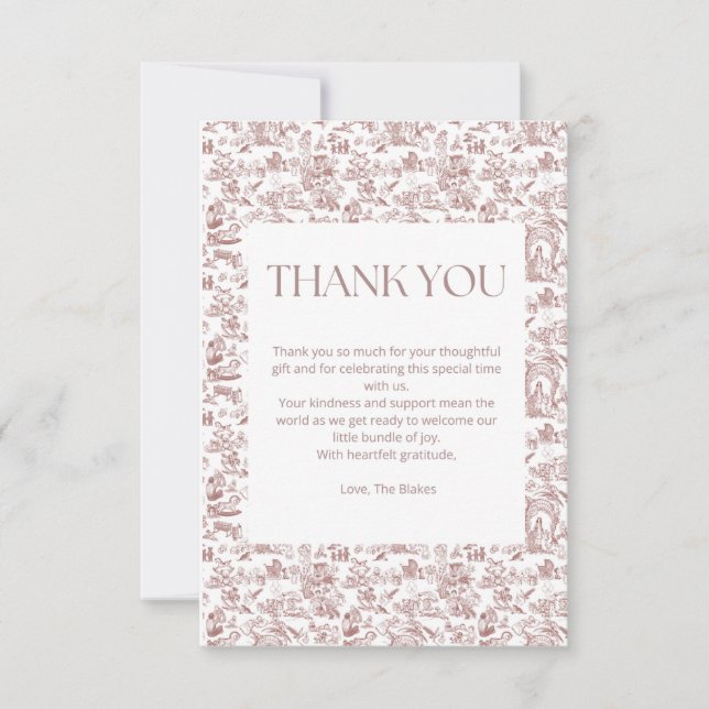 A Darling Arrival Thank You Card (Front)