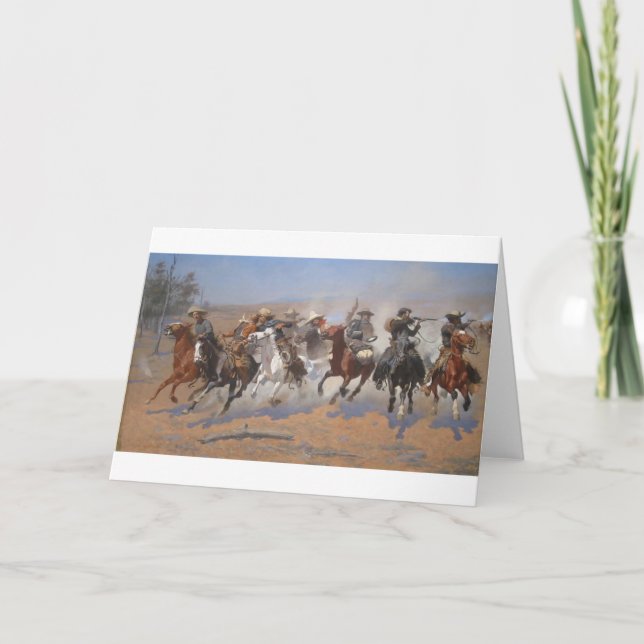 A Dash for the Timber by Frederic Remington Card (Front)