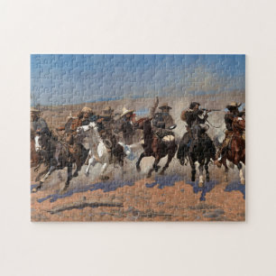 A Dash for the Timber by Frederic Remington Jigsaw Puzzle