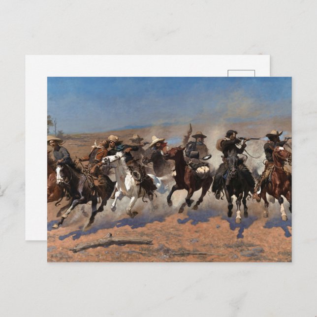 A Dash for the Timber by Frederic Remington Postcard (Front/Back)