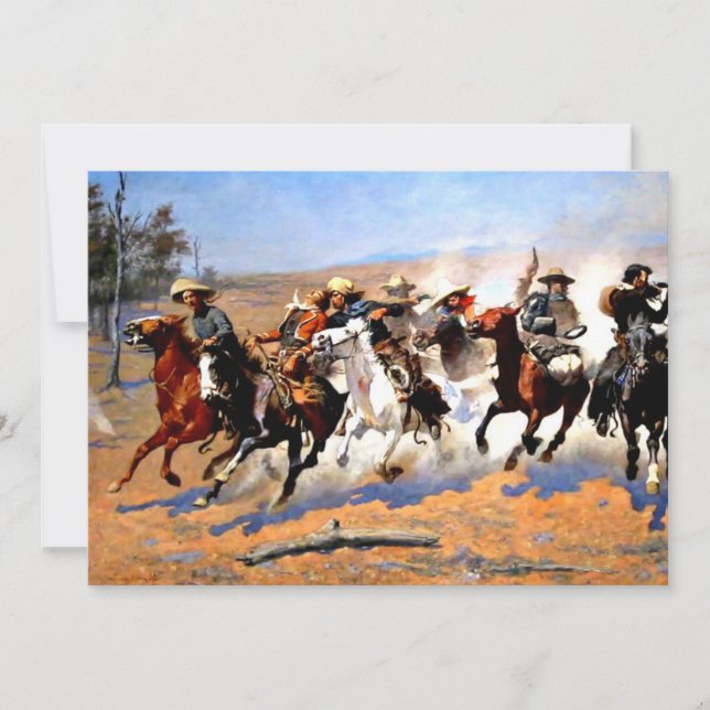 A Dash for the Timber by  Frederick Remington Card (Front)