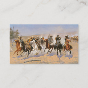 A Dash For Timber By Frederick Remington Business Card