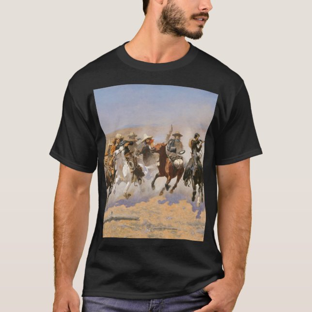 A Dash For Timber By Frederick Remington T-Shirt (Front)