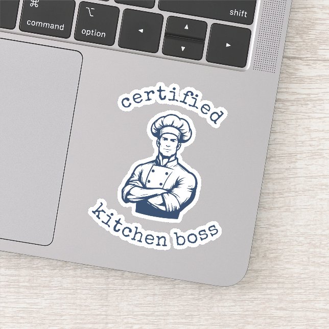 A dashing Navy colour comic style of chef (Detail)