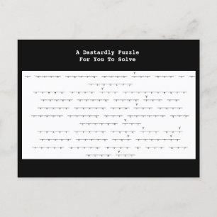 A dastardly Puzzle of a Rick Roll Postcard