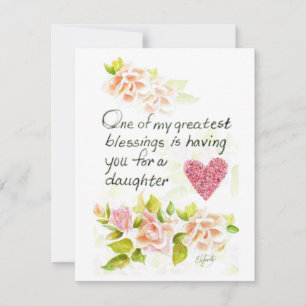 A Daughter is a Great Blessing Card