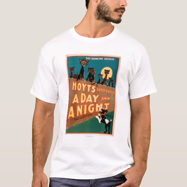 "A Day and a Night" Cats and Dogs Musical T-Shirt (Front)