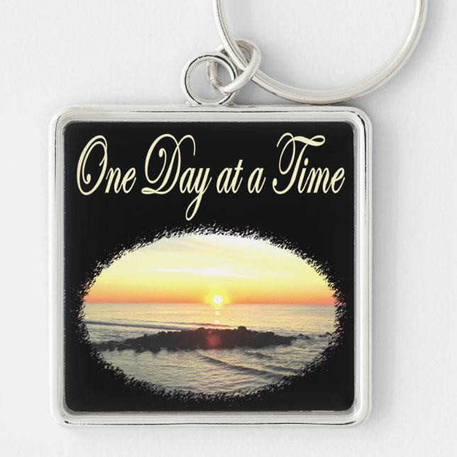 A DAY AT A TIME SUNRISE PHOTO KEYCHAIN (Front)