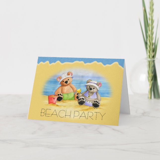 A Day at The Beach Invitation-Customize Invitation (Front)
