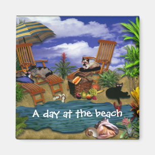 A Day at the Beach Magnet