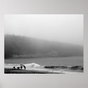A Day at the Beach - Maine Poster