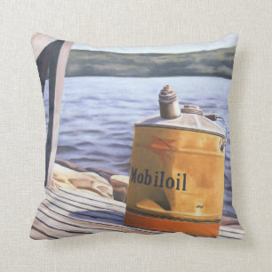 A Day at the Lake 1996 Throw Pillow