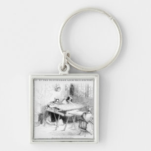 A Day at the Nottingham Lace Manufacturers Keychain