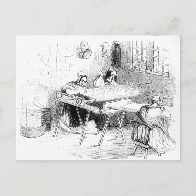 A Day at the Nottingham Lace Manufacturers Postcard (Front)