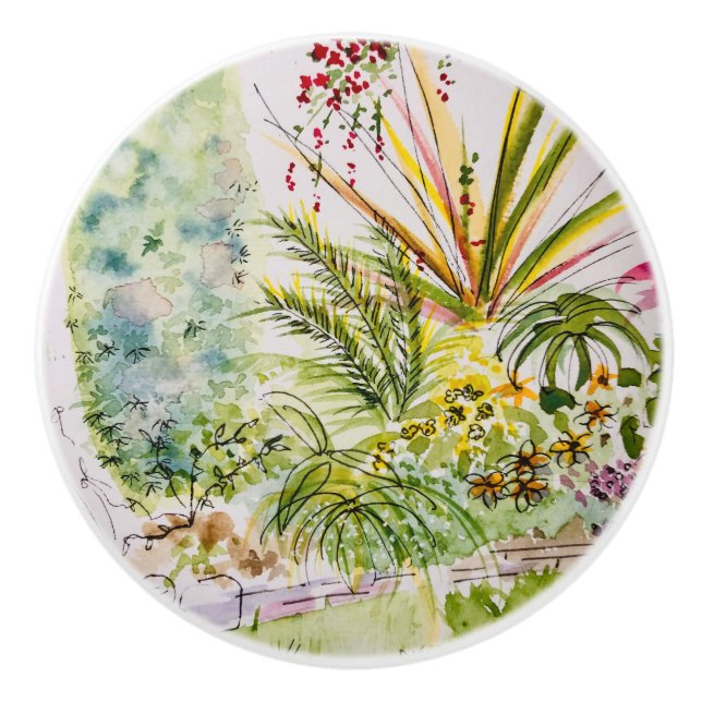 a day at the park ceramic knob (Front)