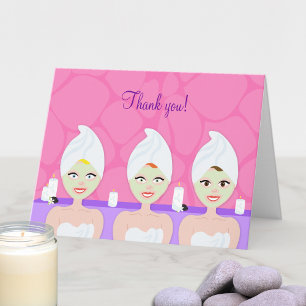 A Day at the Spa Party Girls Night Out Thank You Card