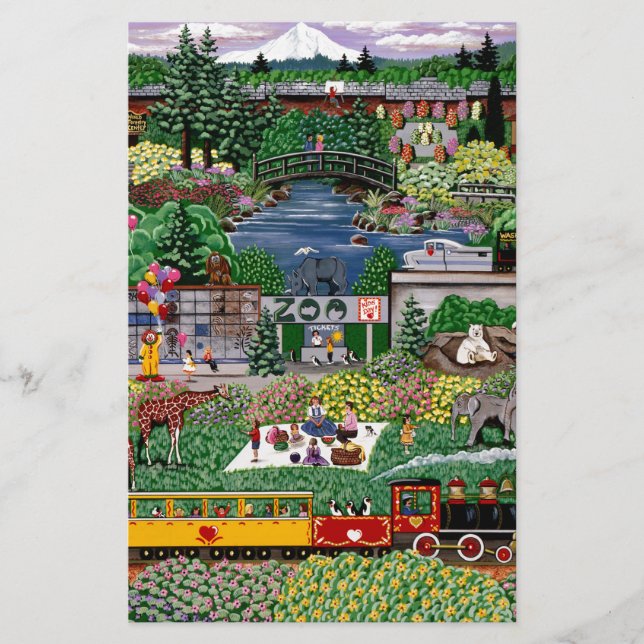 A Day at the Zoo Stationery (Front)