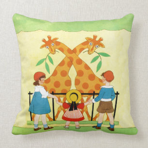 A Day At The Zoo Throw Pillow