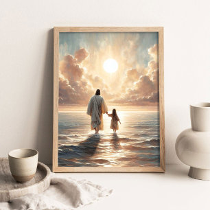 A Day for Miracles, Christian Art, Jesus Walking Poster