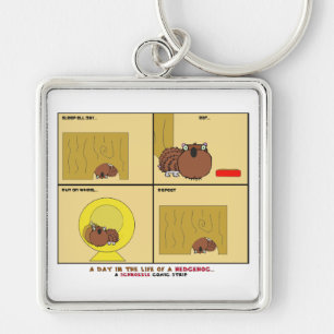 A Day in the Life of a Hedgehog Schnozzle Comic Keychain