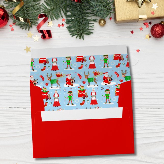 A Day In the North Pole During Christmas Envelope (Festive envelope for Christmas mailings! )