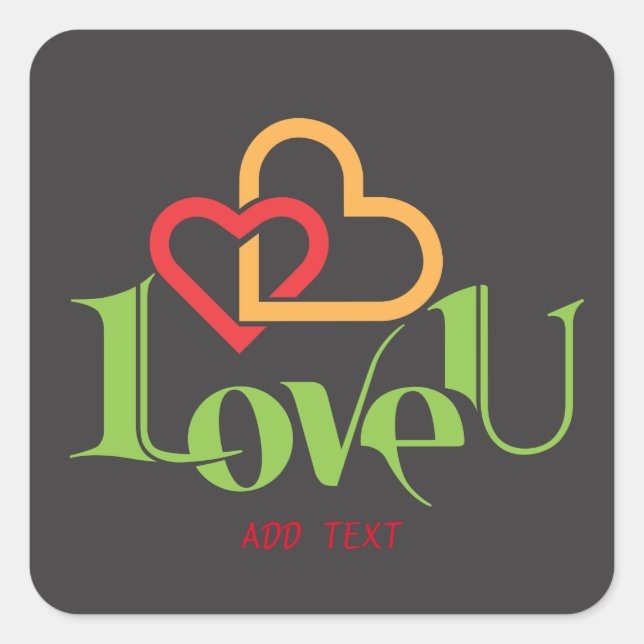 A day of love and all who love   square sticker (Front)