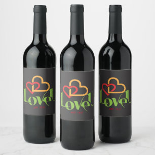 A day of love and all who love wine label