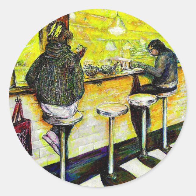 A Day Off from Crazy Classic Round Sticker (Front)