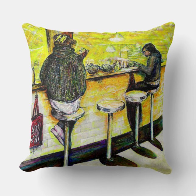 A Day Off from Crazy Throw Pillow (Front)