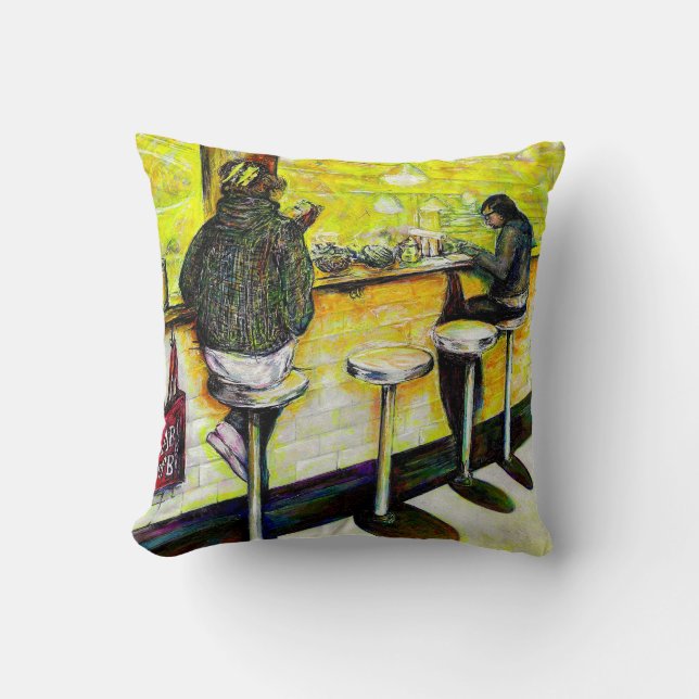 A Day Off from Crazy Throw Pillow (Front)
