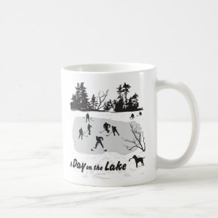 A Day on the Lake Hockey Pond Hockey Coffee Mug