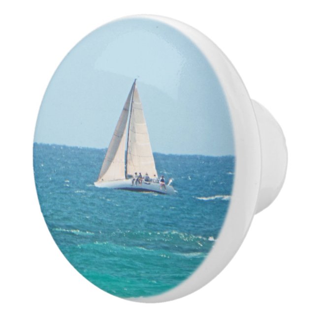 A DAY SPENT SAILING WITH FRIENDS CERAMIC KNOB (Right)