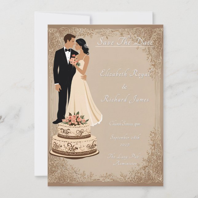 A Day to Remember Wedding Cake Wedding  Invitation (Front)