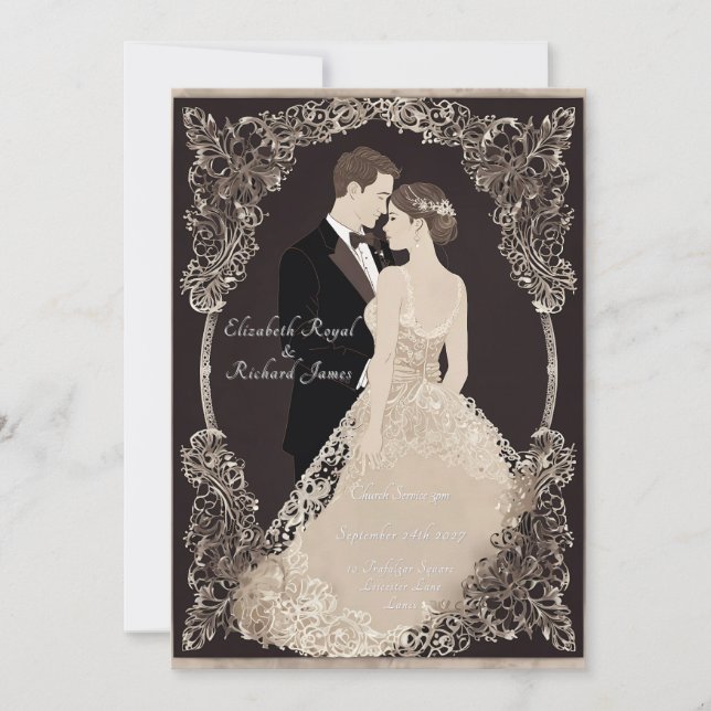 A Day to Remember Wedding Dress Invitation (Front)