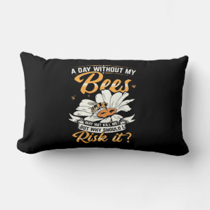 A Day Without My Bees Lumbar Pillow