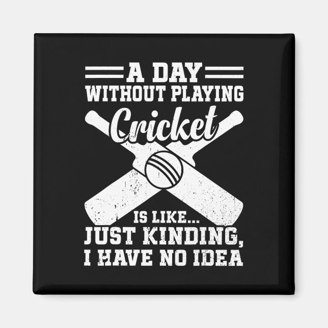 A Day Without Playing Cricket Is Like - Cricketing Magnet (Front)