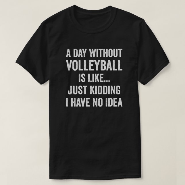 A Day Without Volleyball Is Like Volleyball Lover T-Shirt (Design Front)
